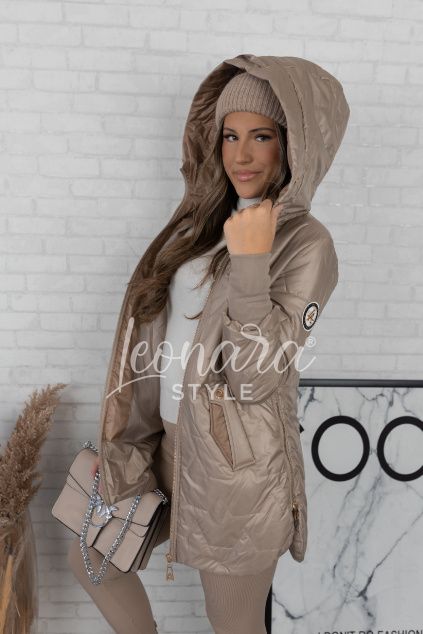 Béžová prošívaná parka AMAURY