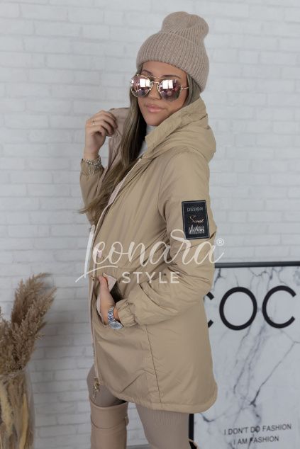 Hnědá přechodová parka CHRISTINE