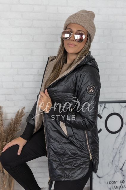 Černá prošívaná parka AMAURY