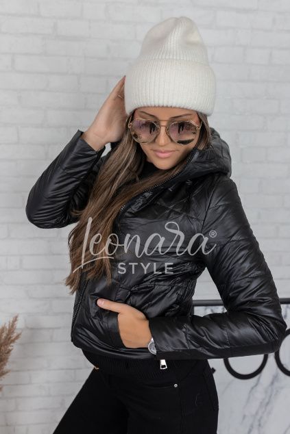 Černá kratší bunda STEPHANIE