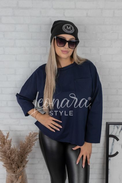 Tmavě modrá oversize halenka REGINA
