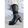 Černé kotníkové boty s krajkou REBECCA