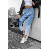 Modré mom fit džíny VIVIEN