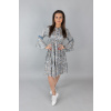 Šedé vzorované šaty LIANA