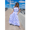 Modro-bílé vzorované šaty VIOLA