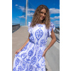 Modro-bílé vzorované šaty VIOLA