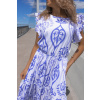Modro-bílé vzorované šaty VIOLA