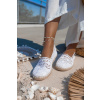 Bílé krajkované espadrilky MAICA