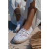 Bílé krajkované espadrilky MAICA