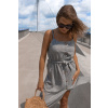 Šedé vzdušné letní šaty TESSARA