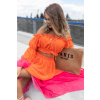 Oranžovo růžová neonový komplet SUNRISE