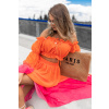 Oranžovo růžová neonový komplet SUNRISE