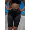 Černé žebrované biker shorts NORAH