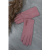 Pudrové zimní rukavičky SANDRA