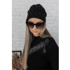 Černá třpytivá flaušová čepice SPARKLY