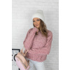 Růžový svetr s lurexovou nití ISLA