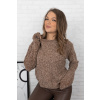 Hnědý svetr s lurexovou nití ISLA