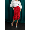 Červená semišová sukně MAVIRA