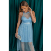 Babyblue modré tylové šaty VEYNA