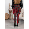 Červeno černé kárované kalhoty BRICK