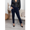 Tmavě modré elegantní kalhoty KAYLE
