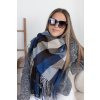 Modrá kostkovaná šála ANGELICA