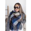 Modrá kostkovaná šála ANGELICA
