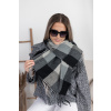 Černobílá kostkovaná šála ANGELICA