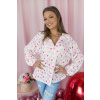 Růžovo-bílá srdíčková košile VALENTIA