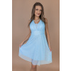 Baby blue modré tylové třpytivé šaty BELLA