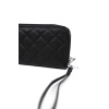 Černá prošívaná dvojitá peněženka SAGE