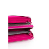 Růžová prošívaná dvojitá peněženka SAGE