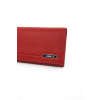 Červená koženková peněženka TEAGAN