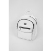 Bílý koženkový batoh LEIA