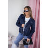 Tmavě modrá semišová bunda LEYLA