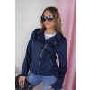 Tmavě modrá semišová bunda LEYLA