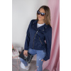 Tmavě modrá semišová bunda LEYLA