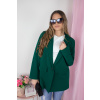 Smaragdové dlouhé sako BRIDGET