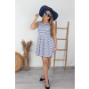Bílo-modré pruhované šaty MILEY