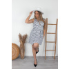 Bílo-černé pruhované šaty MILEY