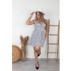Bílo-černé pruhované šaty MILEY
