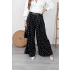 Černé puntikované kalhoty POPPY