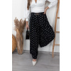 Černé puntikované kalhoty POPPY