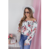 Bílý květinový top JOLIE