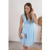 Baby blue modré tylové třpytivé šaty BELLA