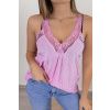 Baby pink vzdušné tílko s krajkou MERINO