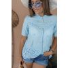 Baby blue madeirová halenka LAURA