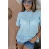 Baby blue madeirová halenka LAURA