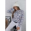 Růžovo/modrá halenka s leopardím vzorem BAMBO