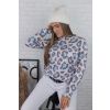 Růžovo/modrá halenka s leopardím vzorem BAMBO
